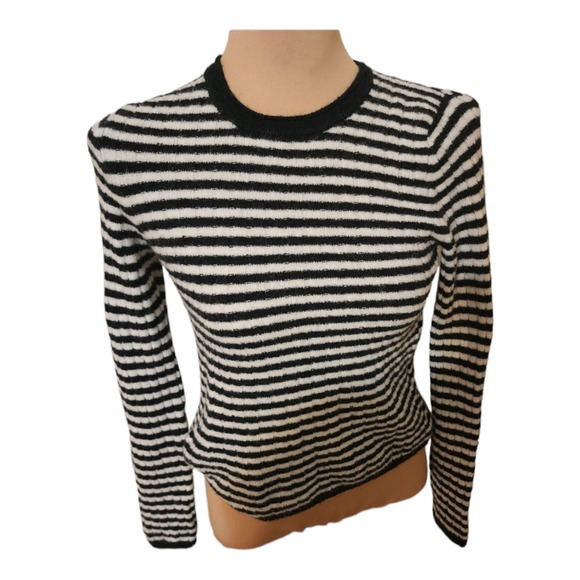 Madewell Colette Sweater in Leamore Stripe size xs wool blend - Picture 2 of 7
